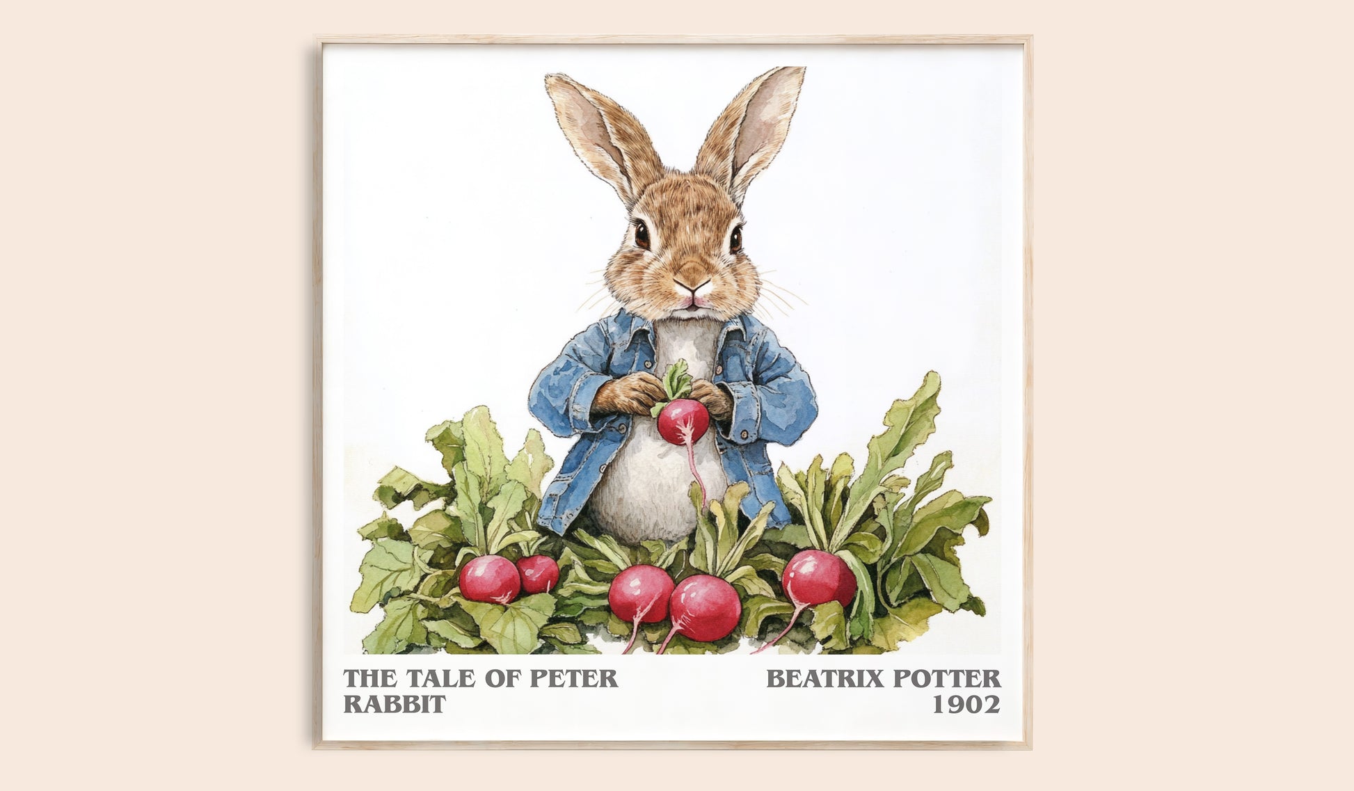 The Tale of Peter Rabbit literary book poster by Beatrix Potter – framed literary art print