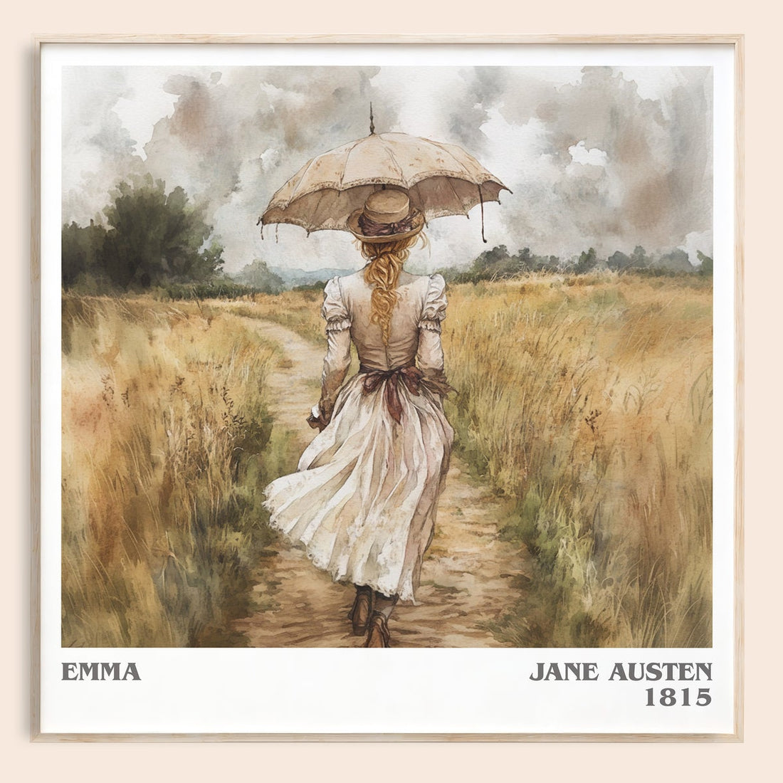 Emma literary book poster by Jane Austen – framed literary art print