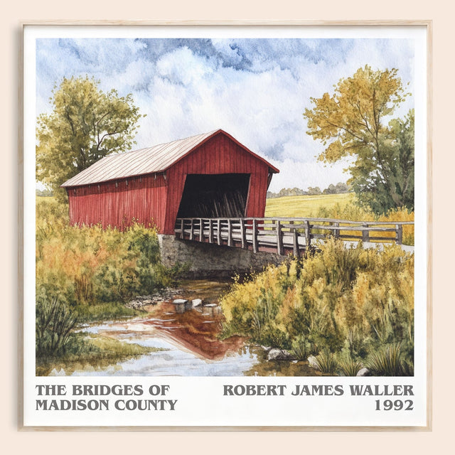 Bridges of Madison County Literary Art Print by Robert James Waller