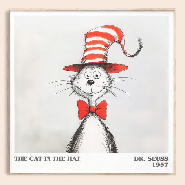 The Cat in the Hat Literary Art Print by Dr. Seuss