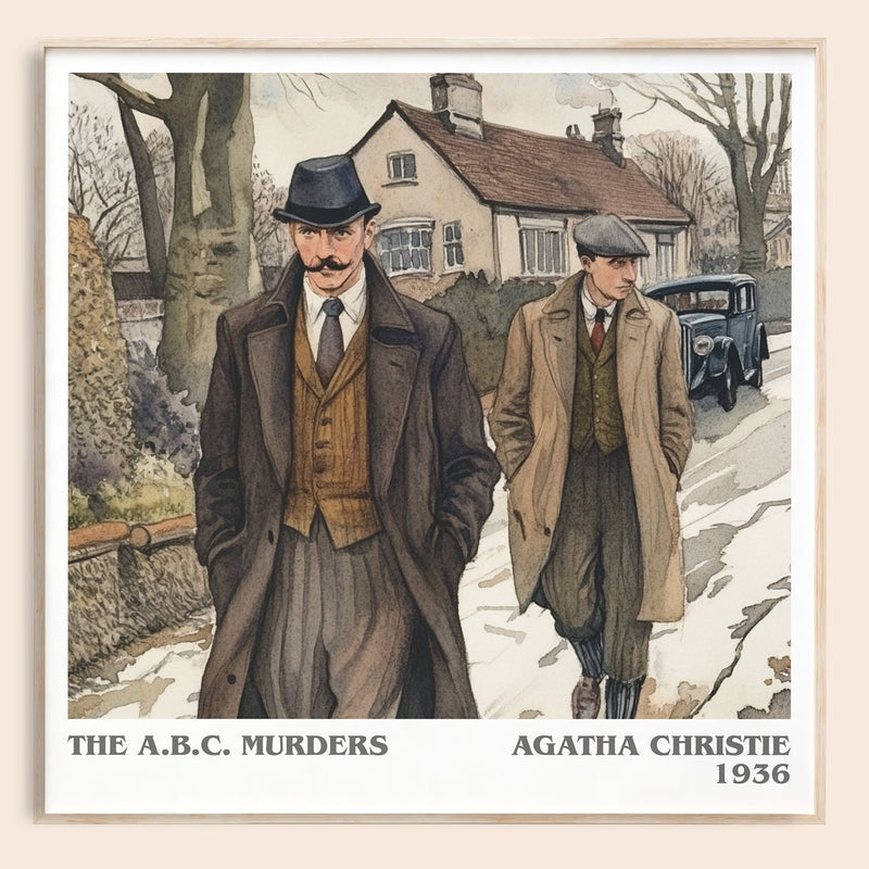 The A.B.C. Murders literary book poster by Agatha Christie – framed literary art print