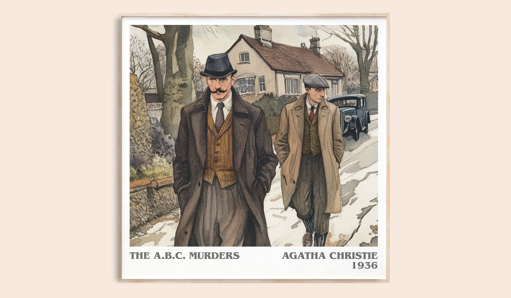 The A.B.C. Murders literary book poster by Agatha Christie – framed literary art print
