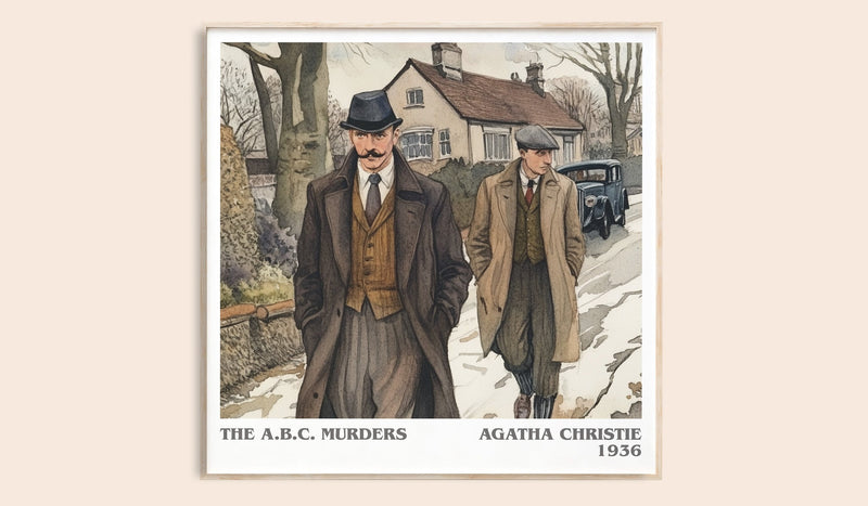 The A.B.C. Murders literary book poster by Agatha Christie – framed literary art print