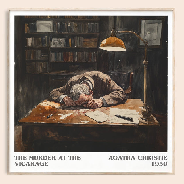 The Murder at the Vicarage Literary Art Print by Agatha Christie