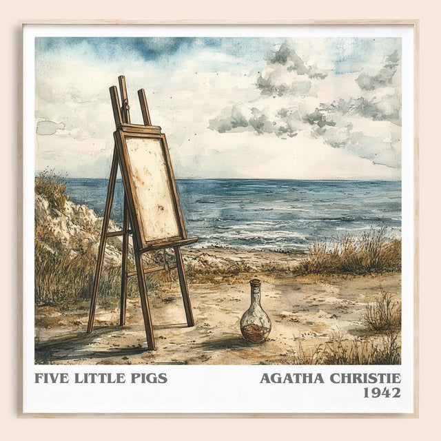 Five Little Pigs Literary Art Print by Agatha Christie