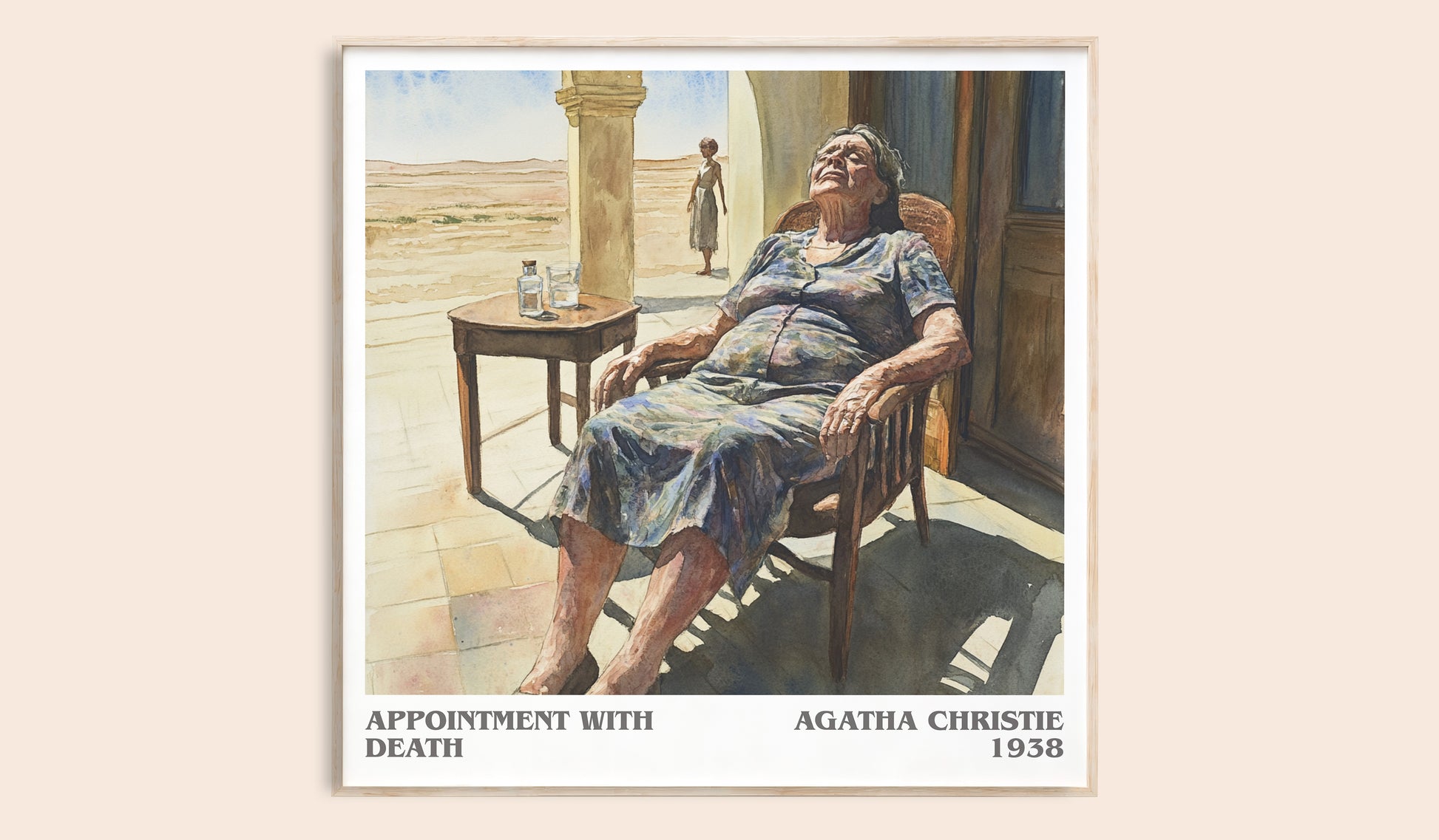 Appointment with Death literary book poster by Agatha Christie – framed literary art print