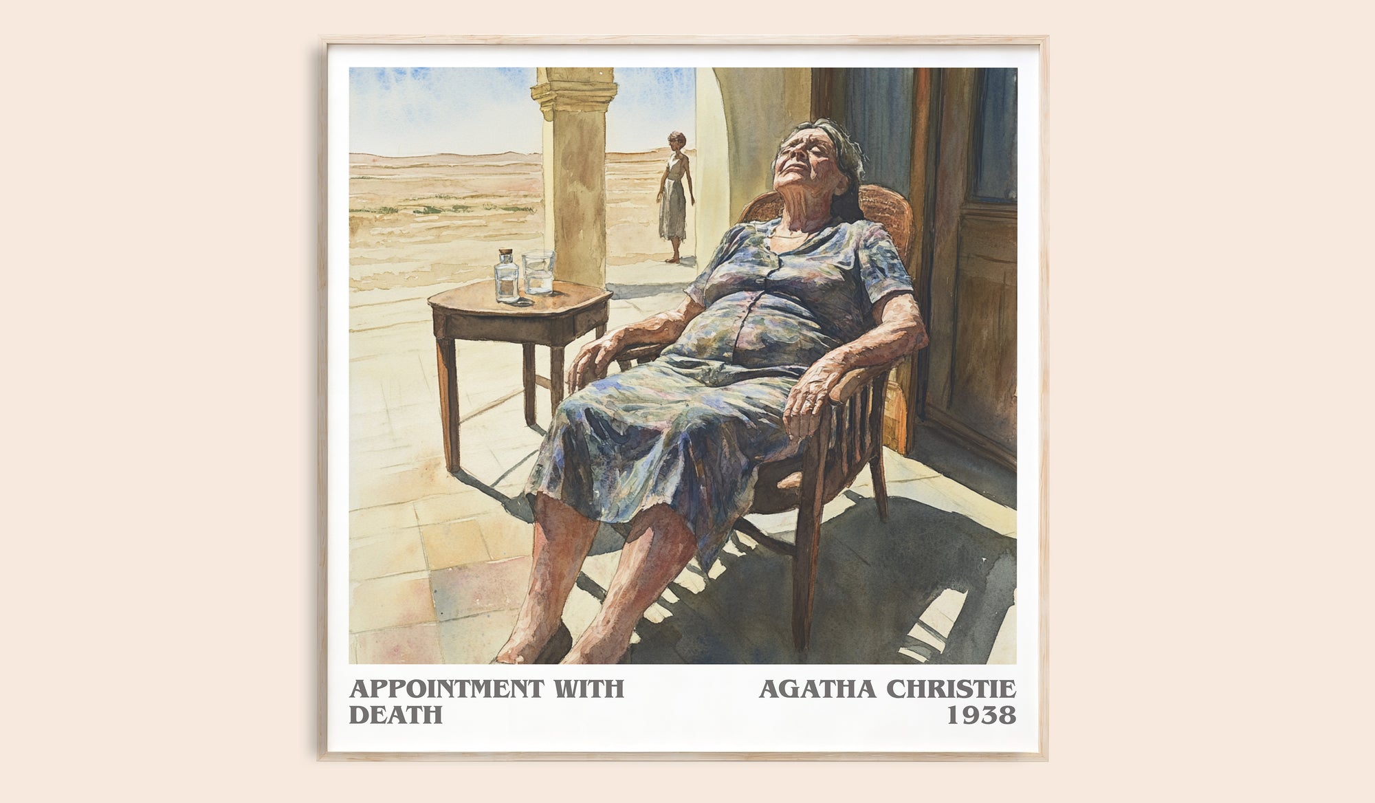 Appointment with Death literary book poster by Agatha Christie – framed literary art print