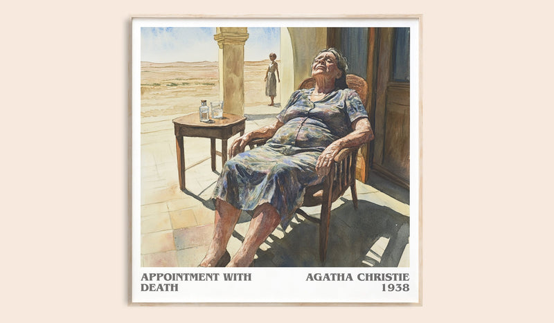 Appointment with Death literary book poster by Agatha Christie – framed literary art print
