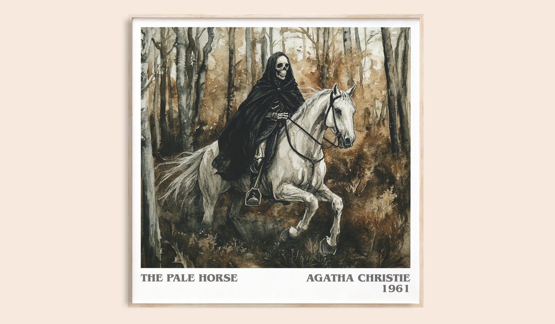 The Pale Horse literary book poster by Agatha Christie – framed literary art print