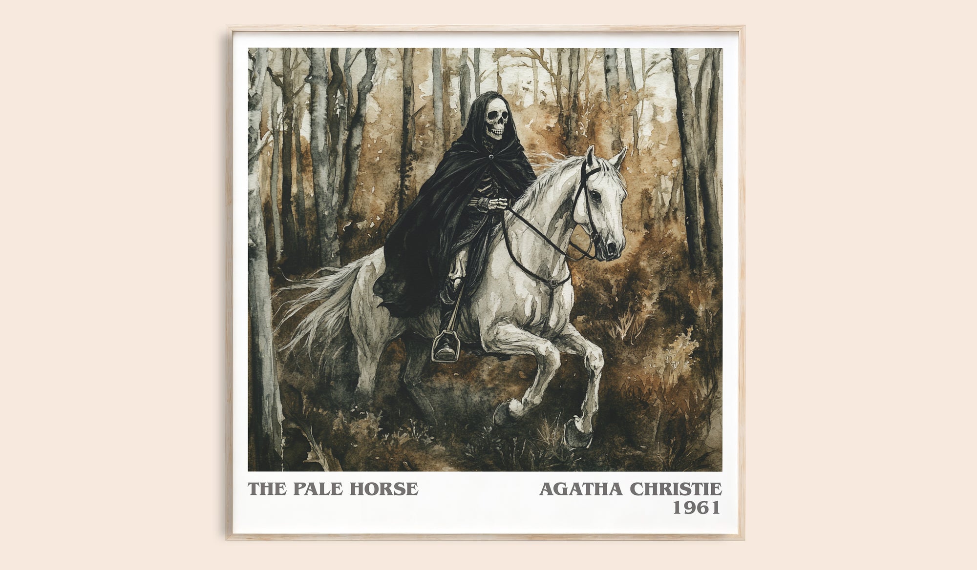 The Pale Horse literary book poster by Agatha Christie – framed literary art print