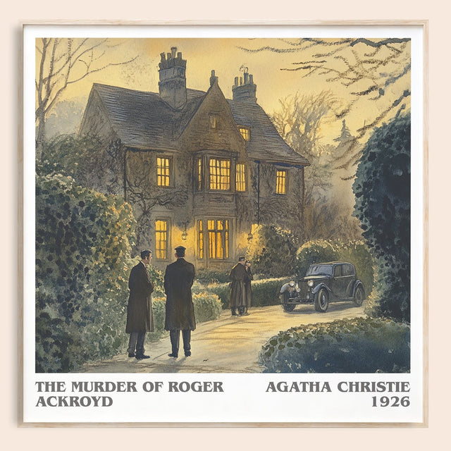 The Murder of Roger Ackroyd Literary Art Print by Agatha Christie