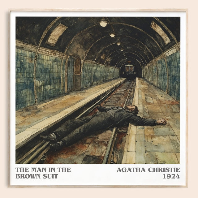 The Man in the Brown Suit Literary Art Print by Agatha Christie