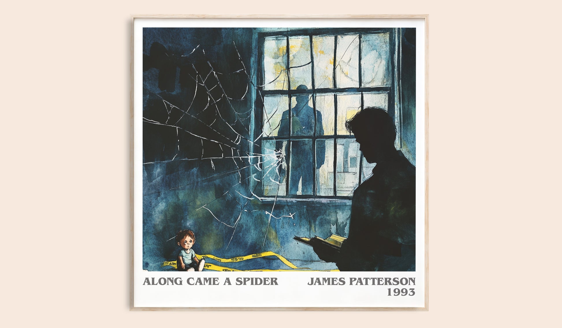Along Came a Spider literary book poster by James Patterson – framed literary art print