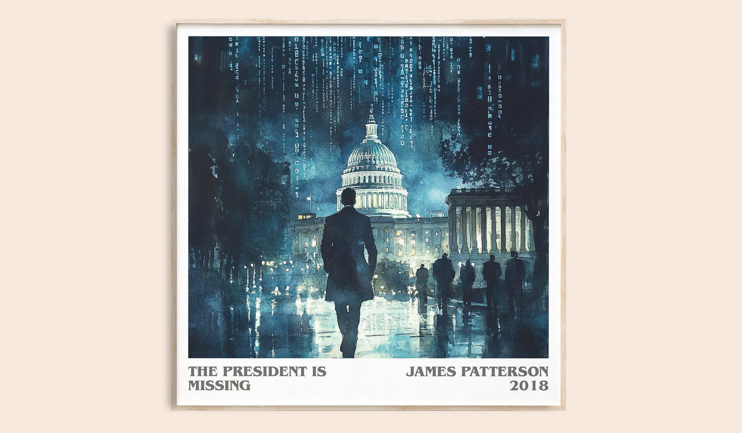 The President Is Missing literary book poster by James Patterson – framed literary art print