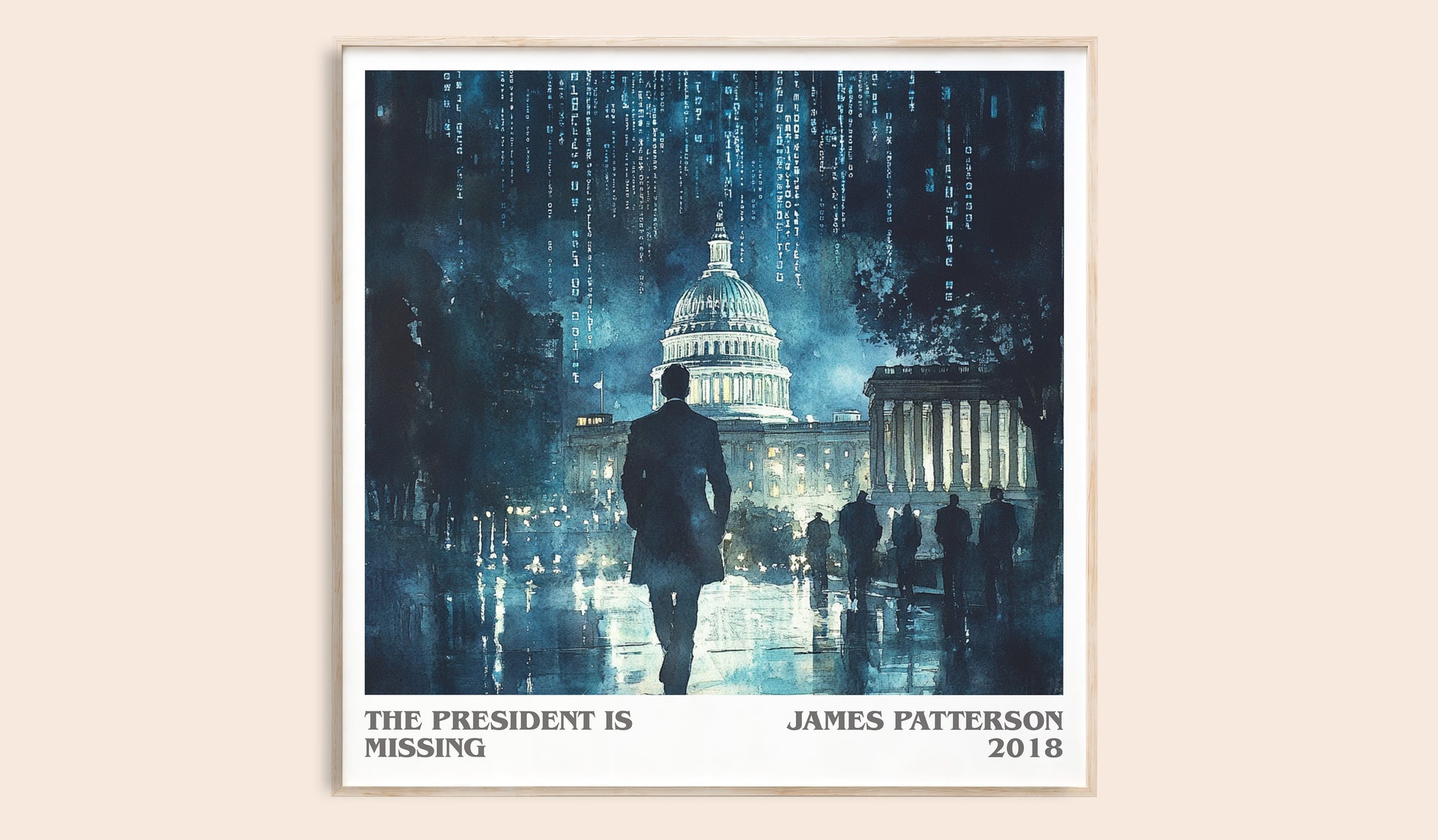 The President Is Missing literary book poster by James Patterson – framed literary art print