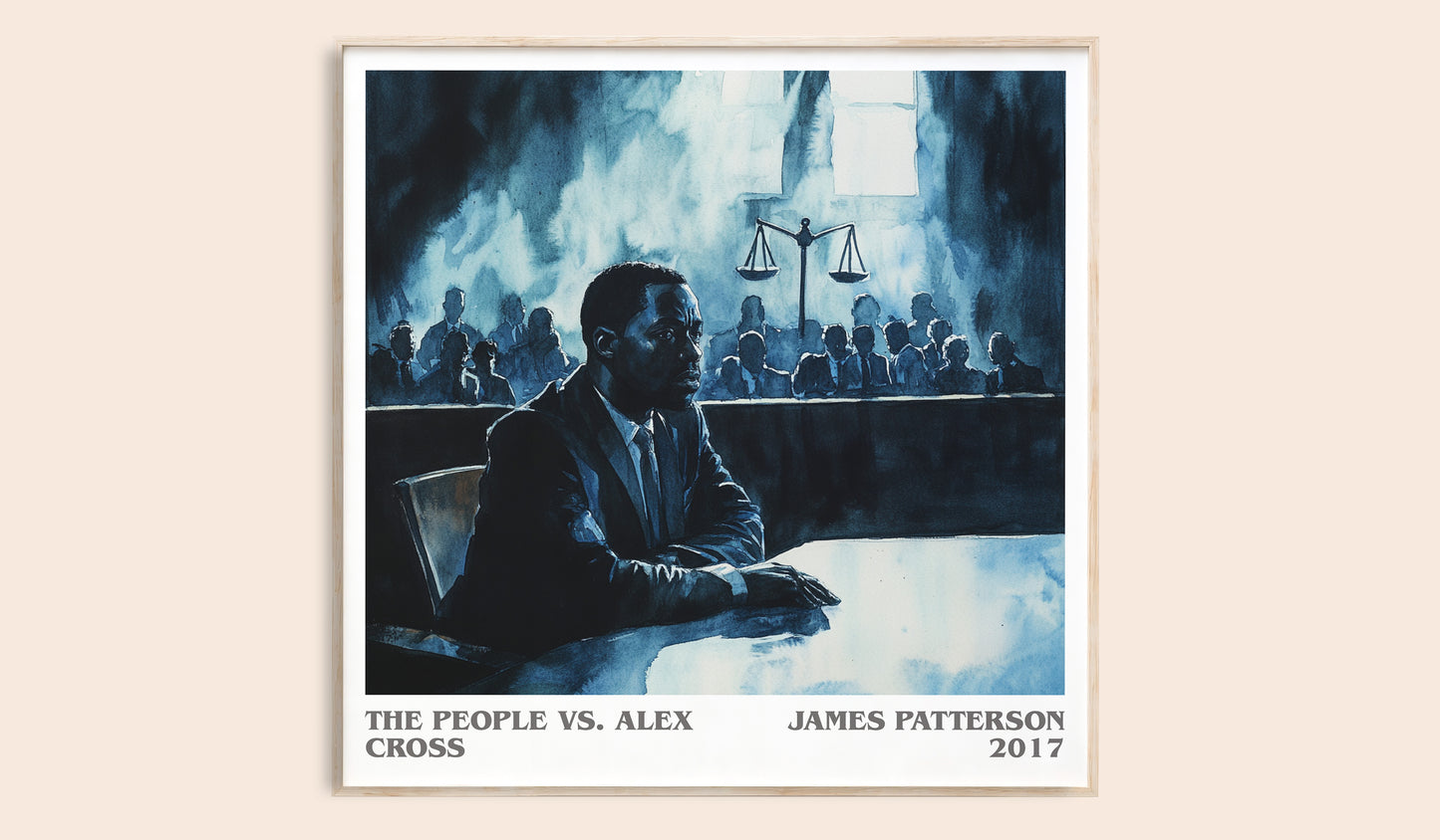 The People Vs. Alex Cross literary book poster by James Patterson – framed literary art print