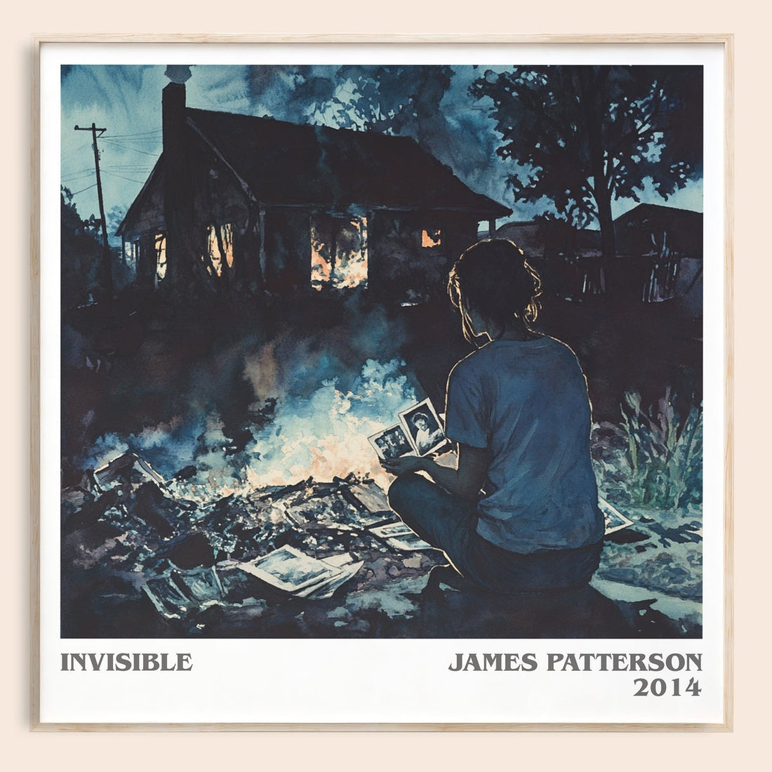 Invisible literary book poster by James Patterson – framed literary art print