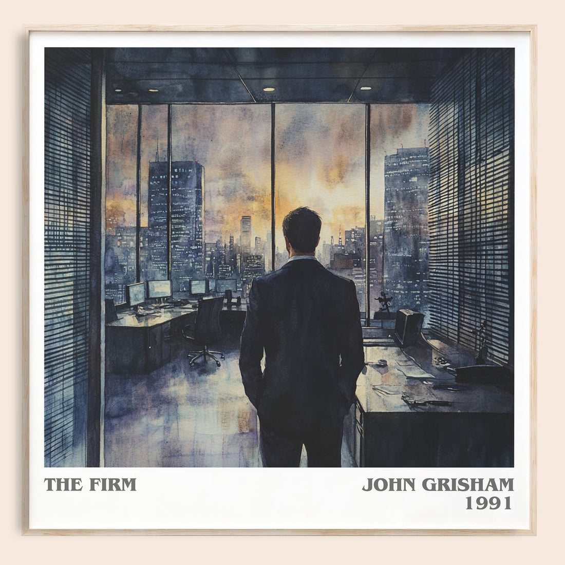 The Firm literary book poster by John Grisham – framed literary art print