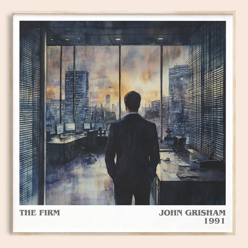 The Firm literary book poster by John Grisham – framed literary art print