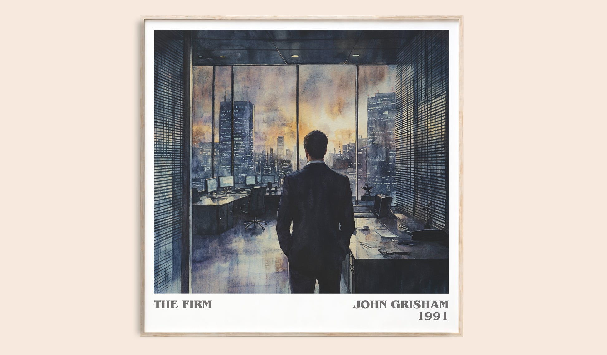 The Firm literary book poster by John Grisham – framed literary art print