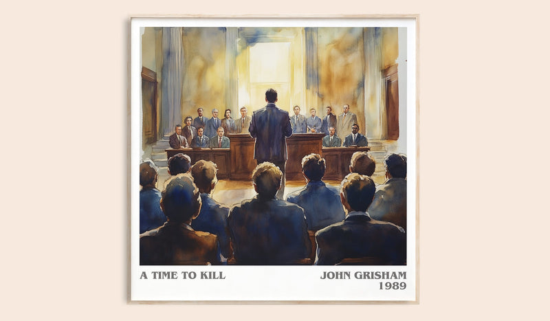 A Time to Kill literary book poster by John Grisham – framed literary art print