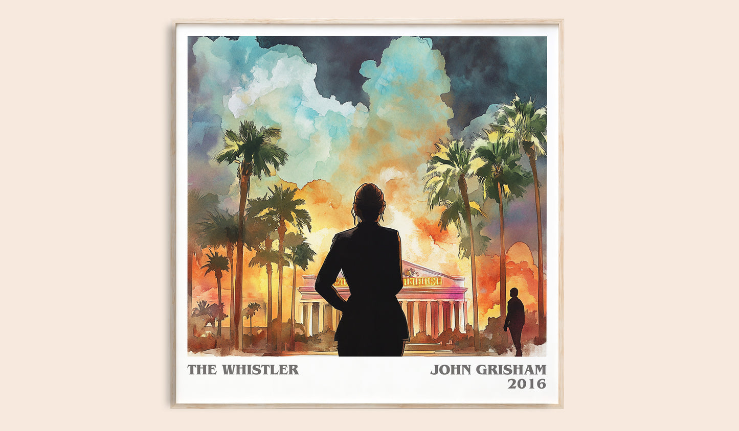 The Whistler literary book poster by John Grisham – framed literary art print