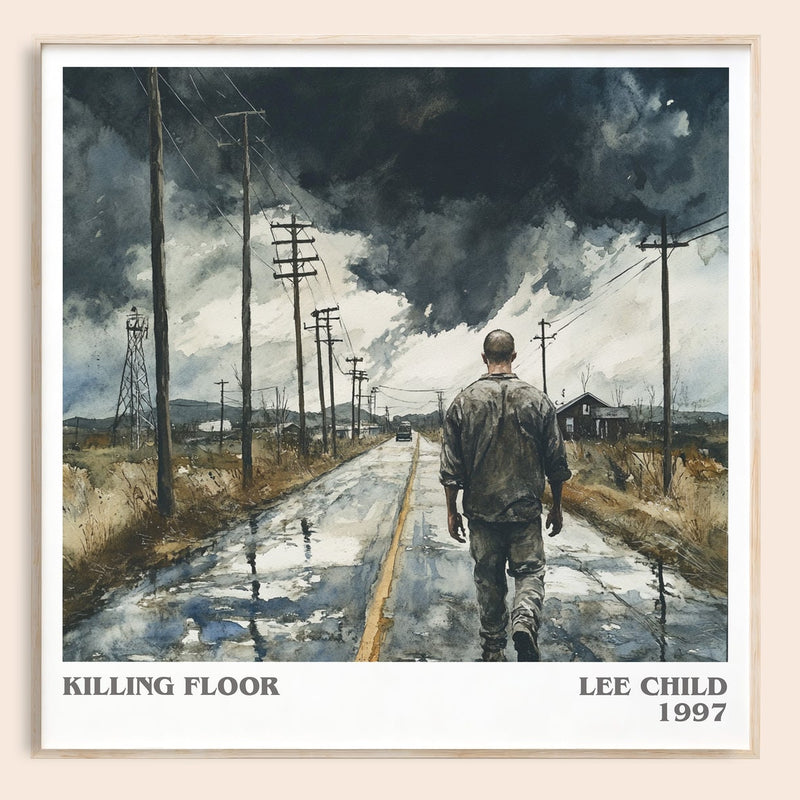 Killing Floor literary book poster by Lee Child – framed literary art print