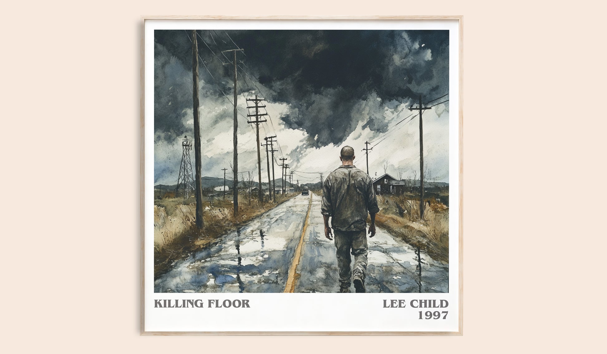 Killing Floor literary book poster by Lee Child – framed literary art print