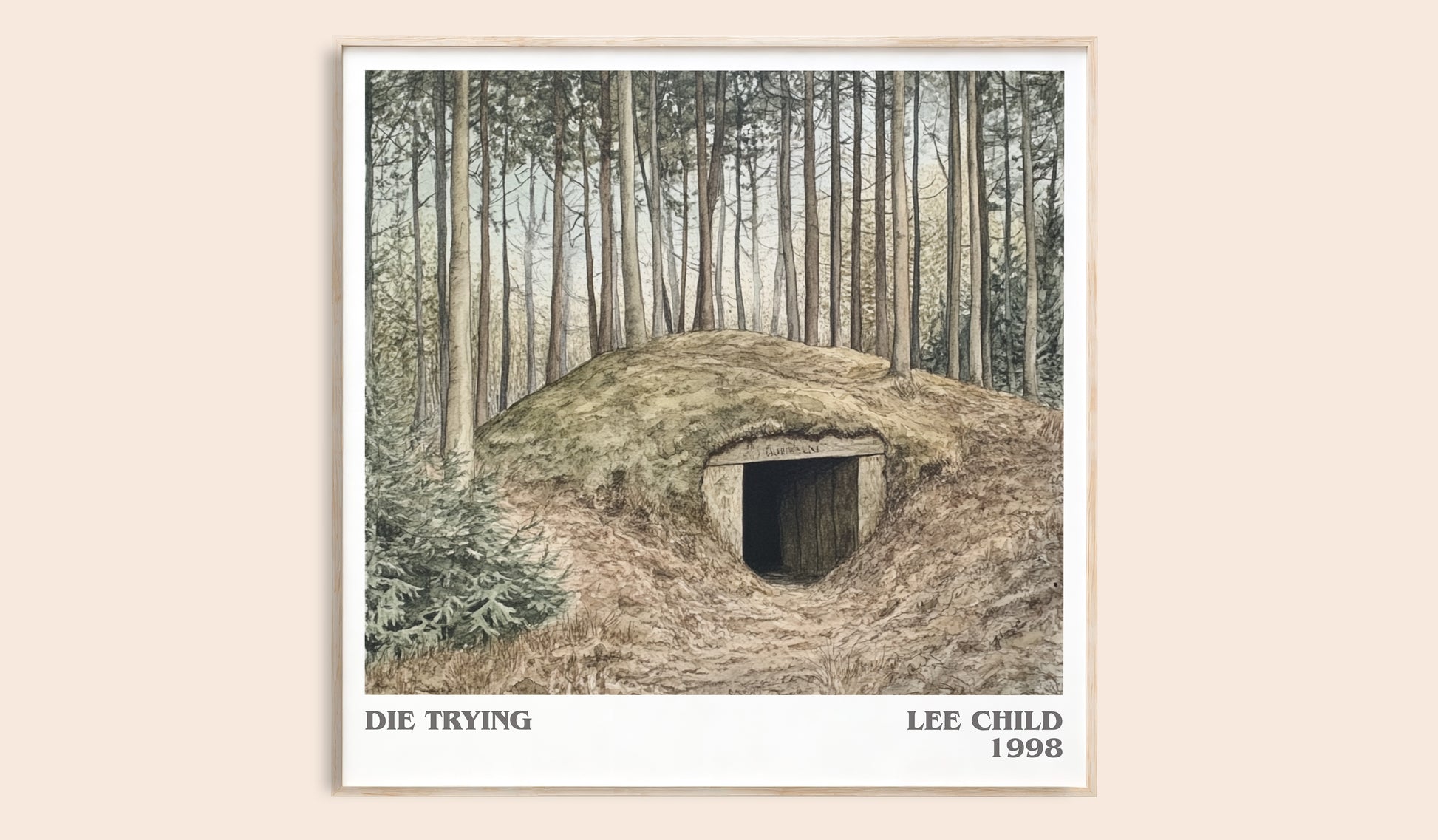 Die Trying literary book poster by Lee Child – framed literary art print