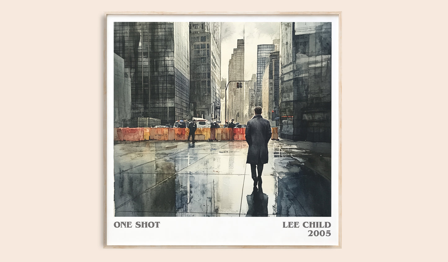 One Shot literary book poster by Lee Child – framed literary art print