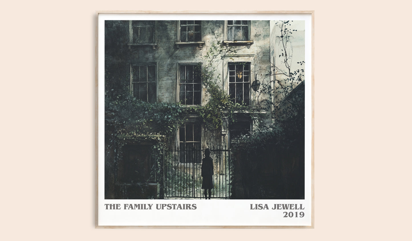 The Family Upstairs literary book poster by Lisa Jewell – framed literary art print