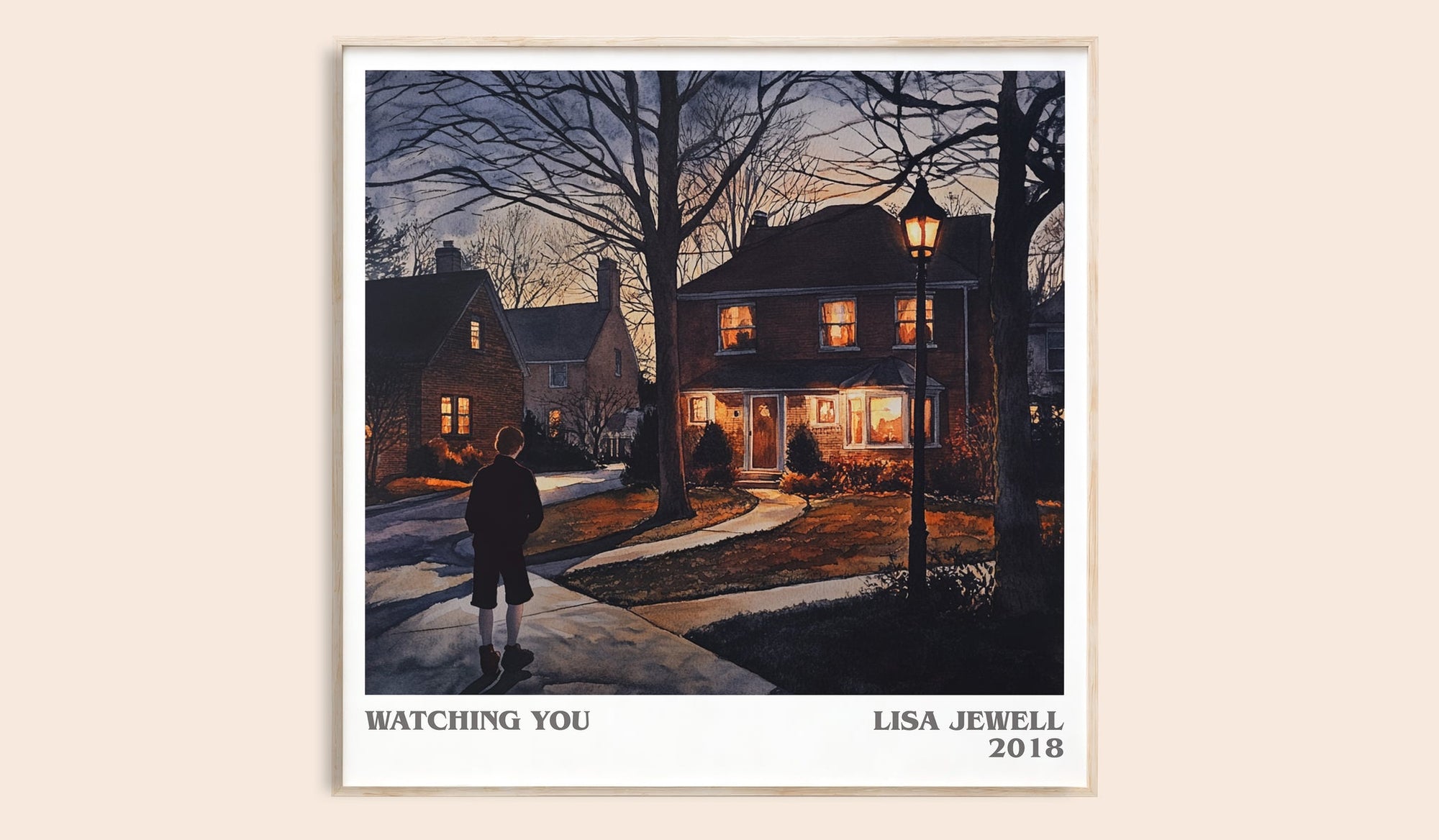 Watching You literary book poster by Lisa Jewell – framed literary art print