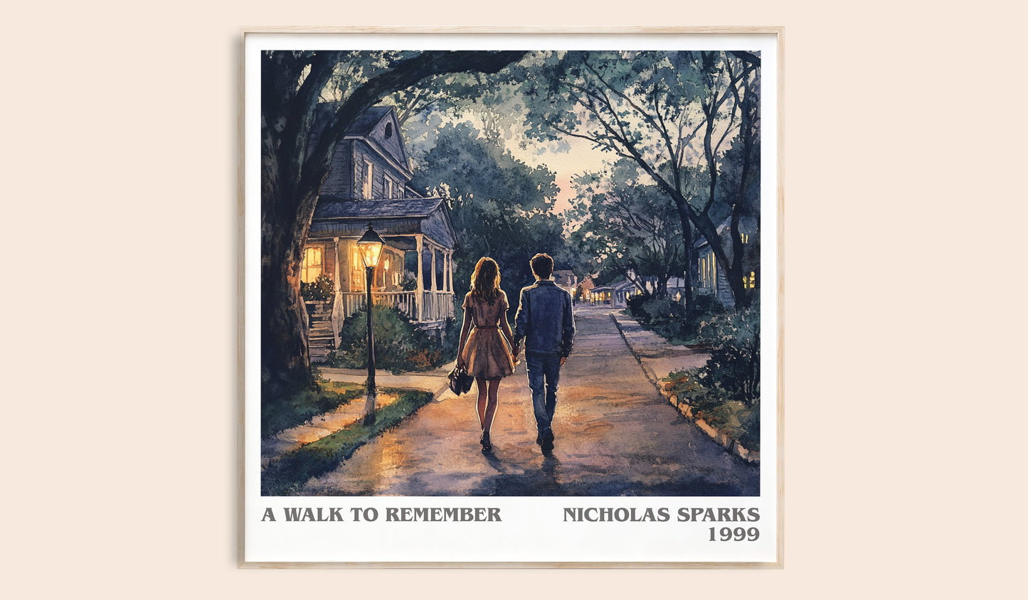 A Walk to Remember literary book poster by Nicholas Sparks – framed literary art print