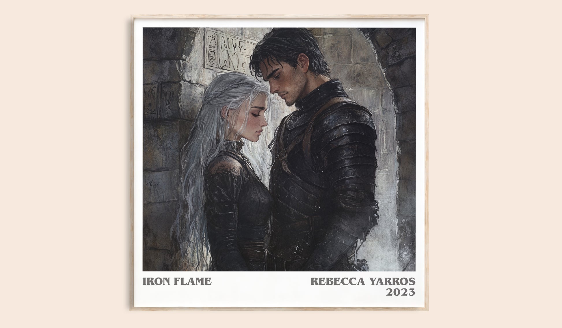 Iron Flame literary book poster by Rebecca Yarros – framed literary art print
