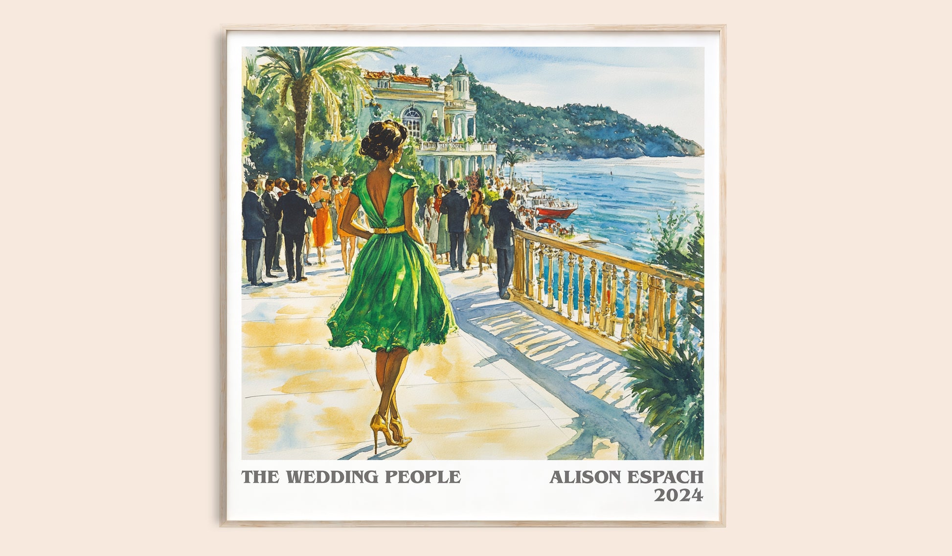 The Wedding People literary book poster by Alison Espach – framed literary art print