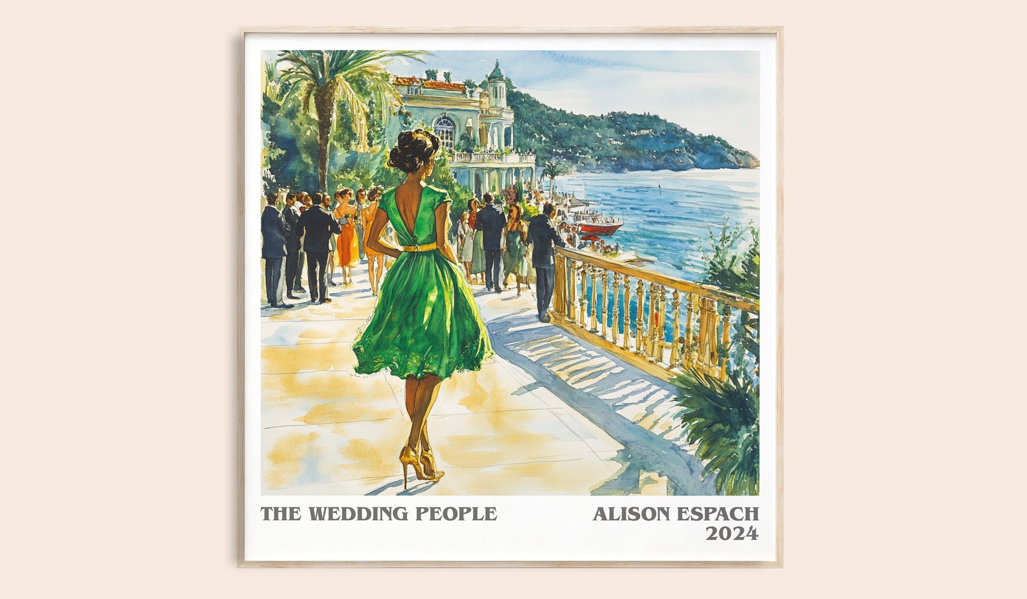 The Wedding People literary book poster by Alison Espach – framed literary art print