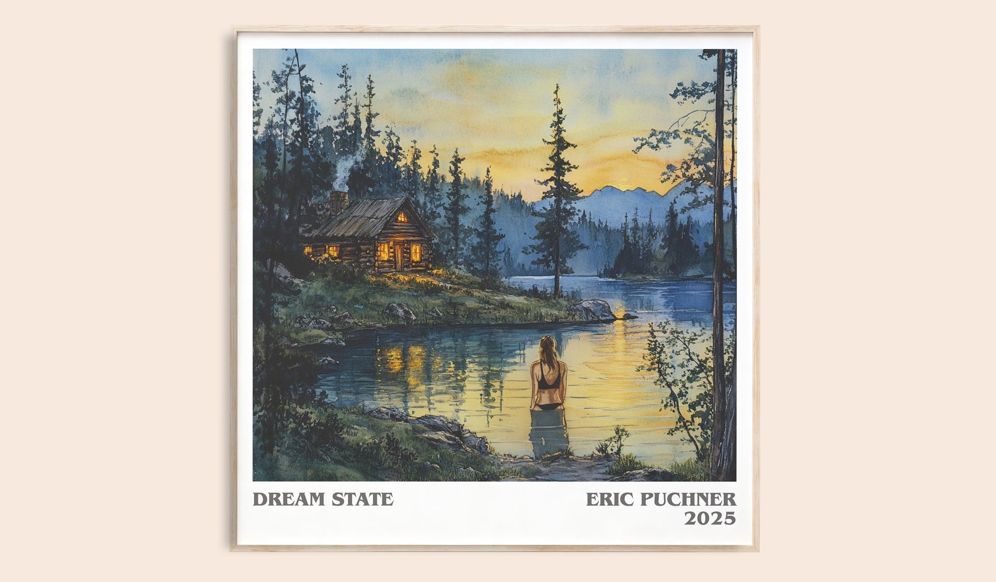 Dream State literary book poster by Eric Puchner – framed literary art print