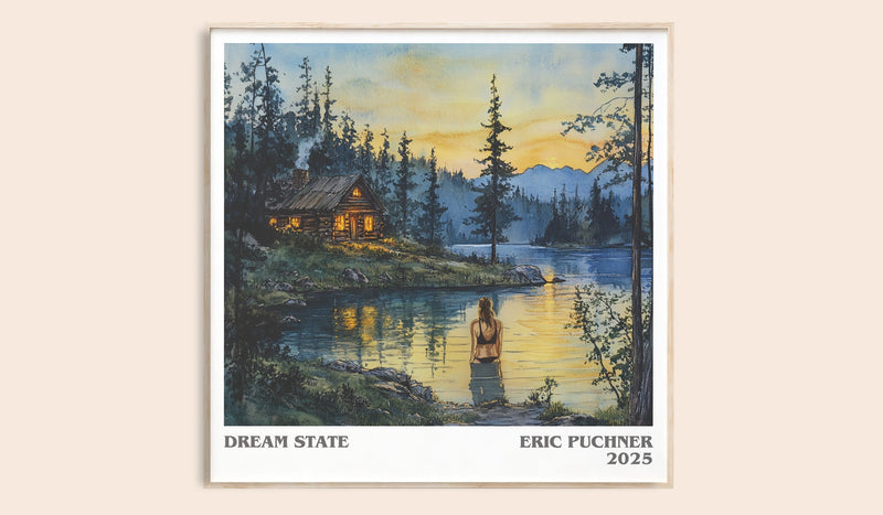 Dream State literary book poster by Eric Puchner – framed literary art print