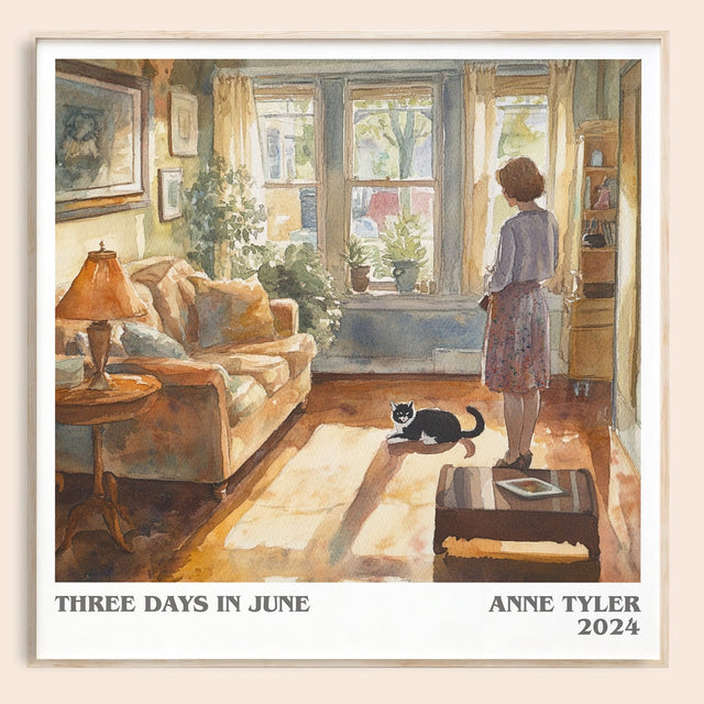 Three Days In June Literary Art Print by Anne Tyler