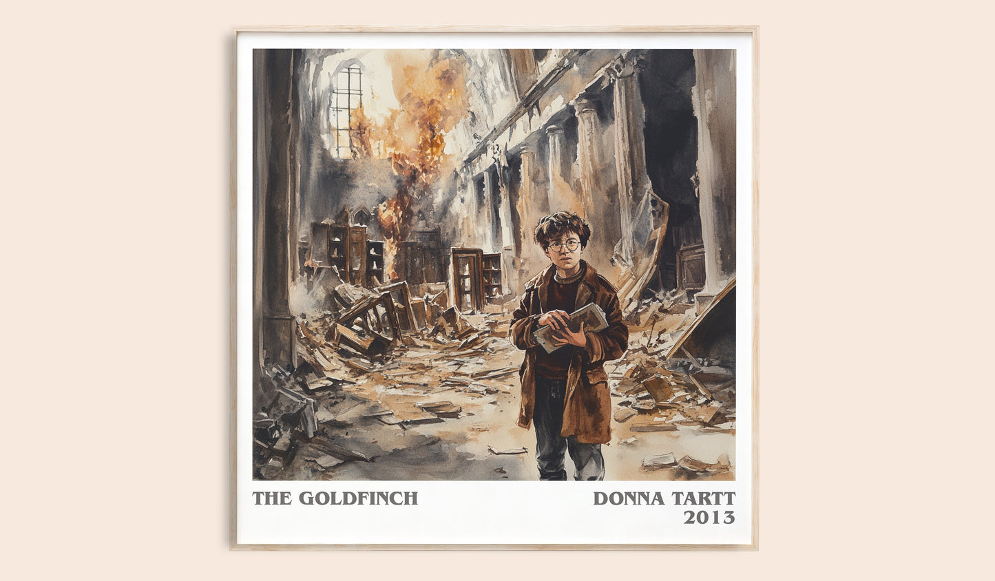 The Goldfinch literary book poster by Donna Tartt – framed literary art print