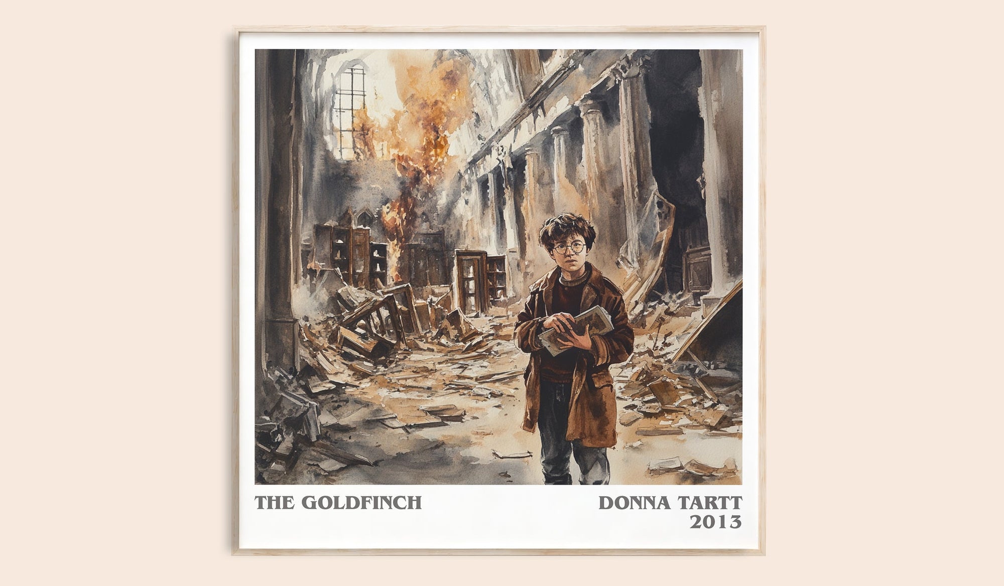 The Goldfinch literary book poster by Donna Tartt – framed literary art print