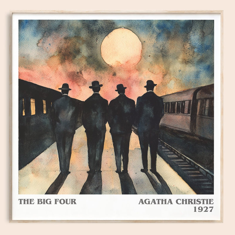 The Big Four literary book poster by Agatha Christie – framed literary art print