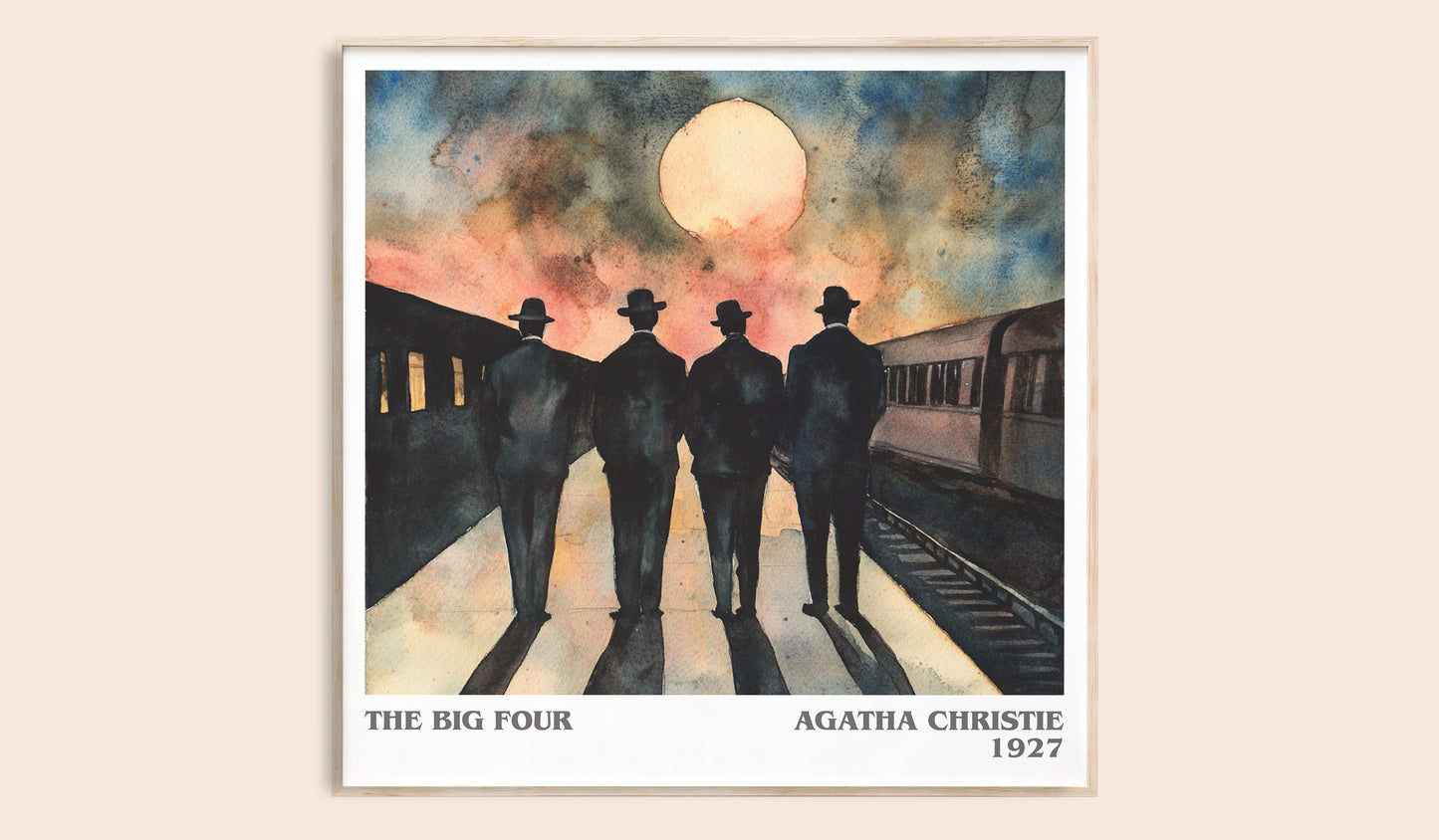 The Big Four literary book poster by Agatha Christie – framed literary art print