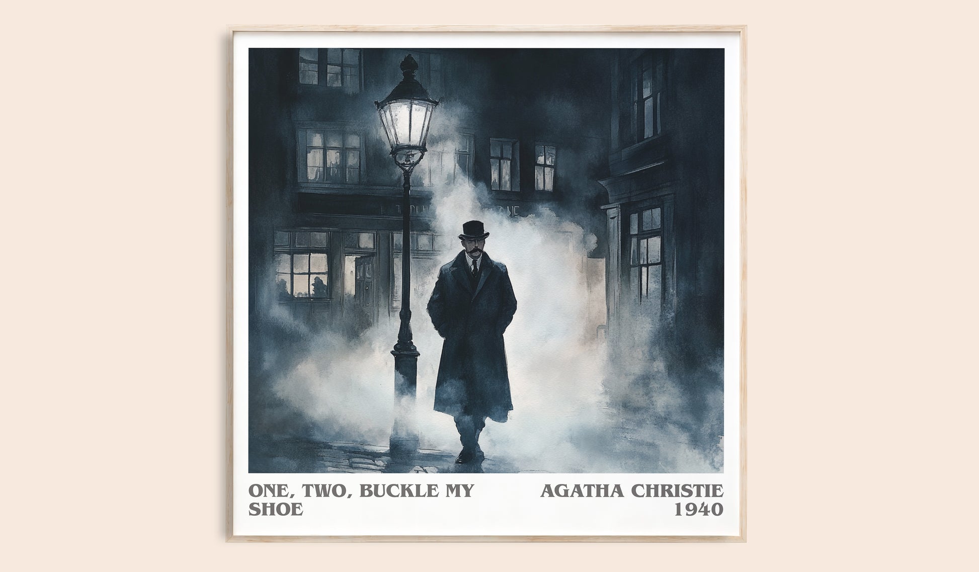 One, Two, Buckle My Shoe literary book poster by Agatha Christie – framed literary art print