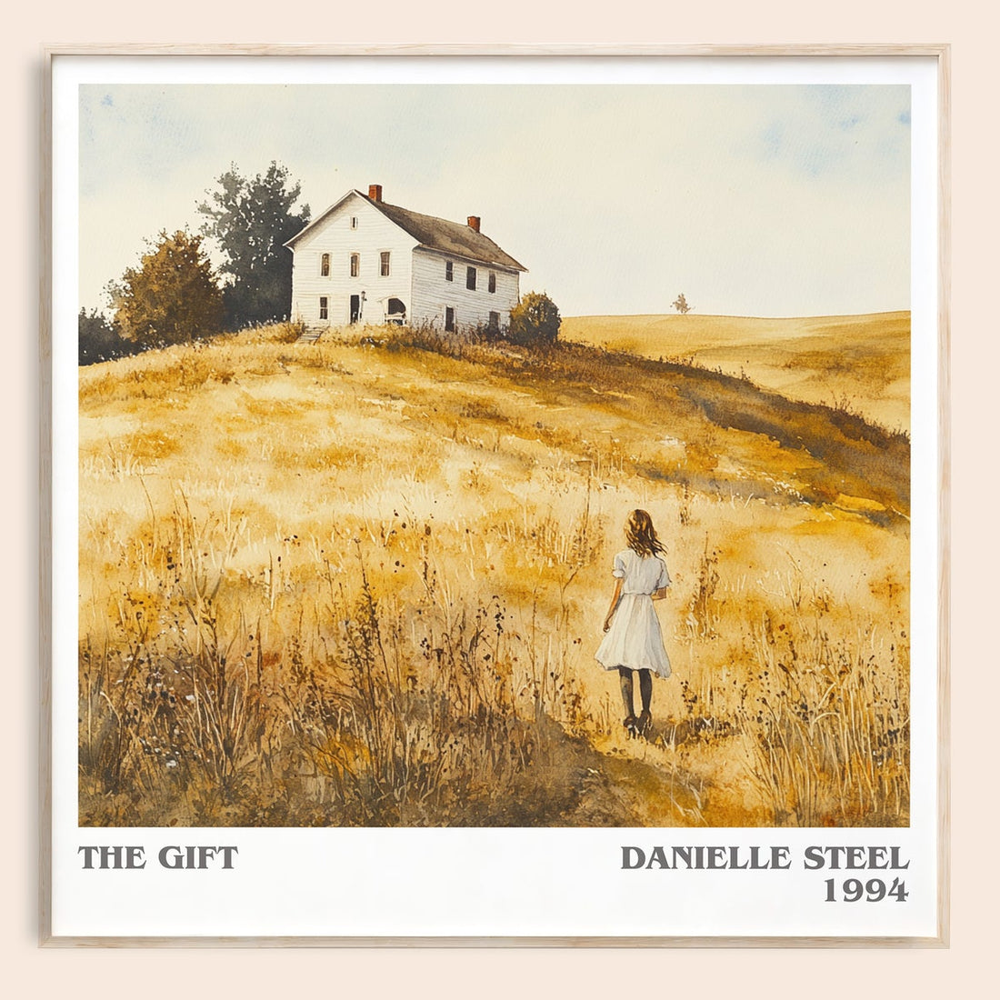 The Gift literary book poster by Danielle Steel – framed literary art print