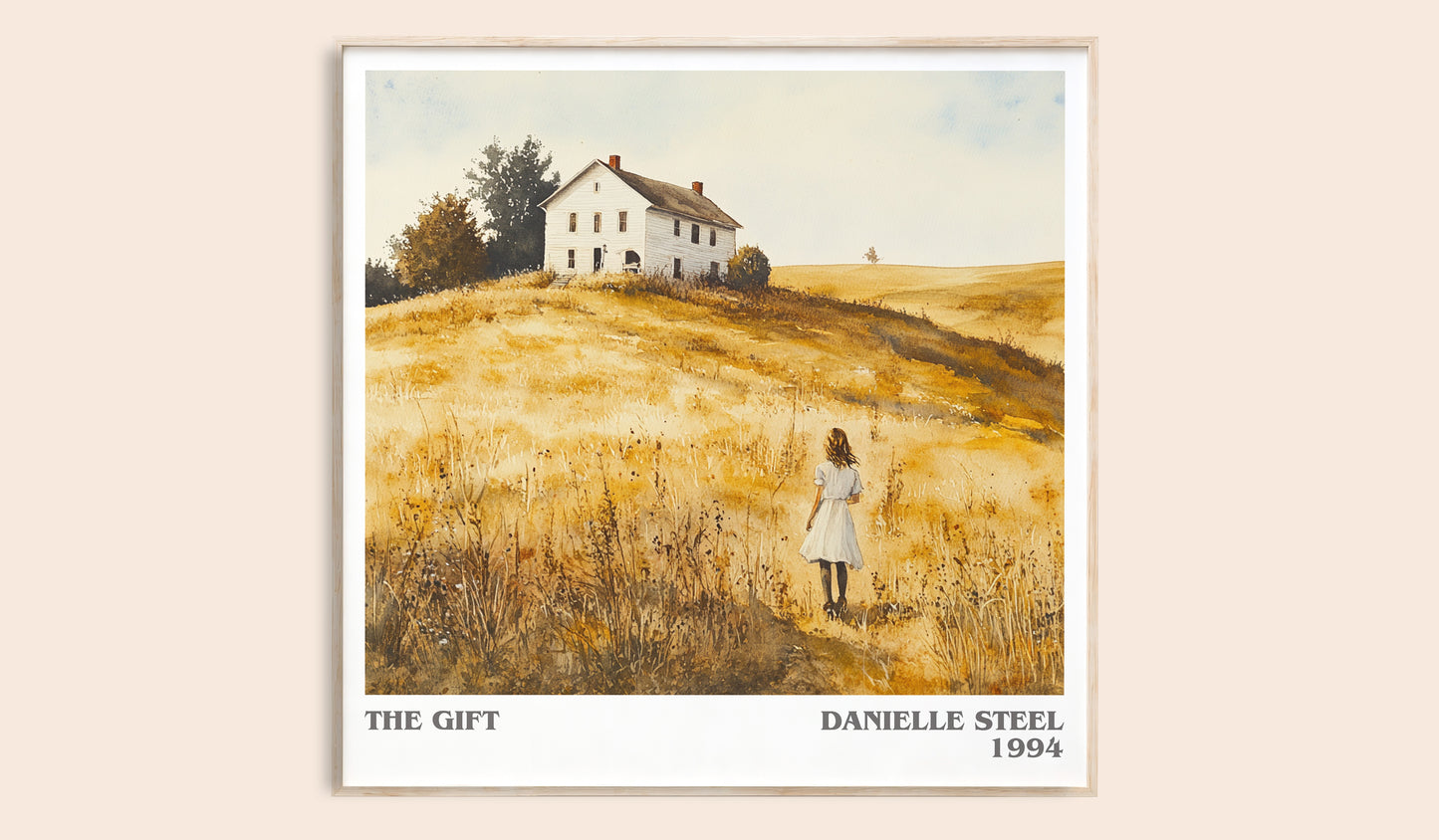The Gift literary book poster by Danielle Steel – framed literary art print