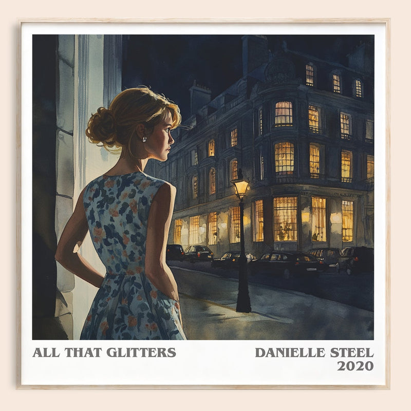 All that Glitters literary book poster by Danielle Steel – framed literary art print
