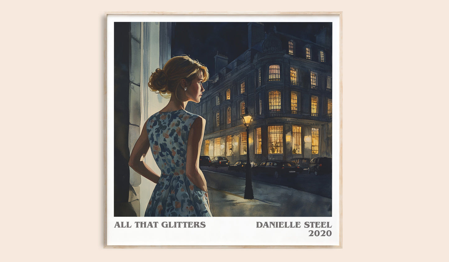 All that Glitters literary book poster by Danielle Steel – framed literary art print