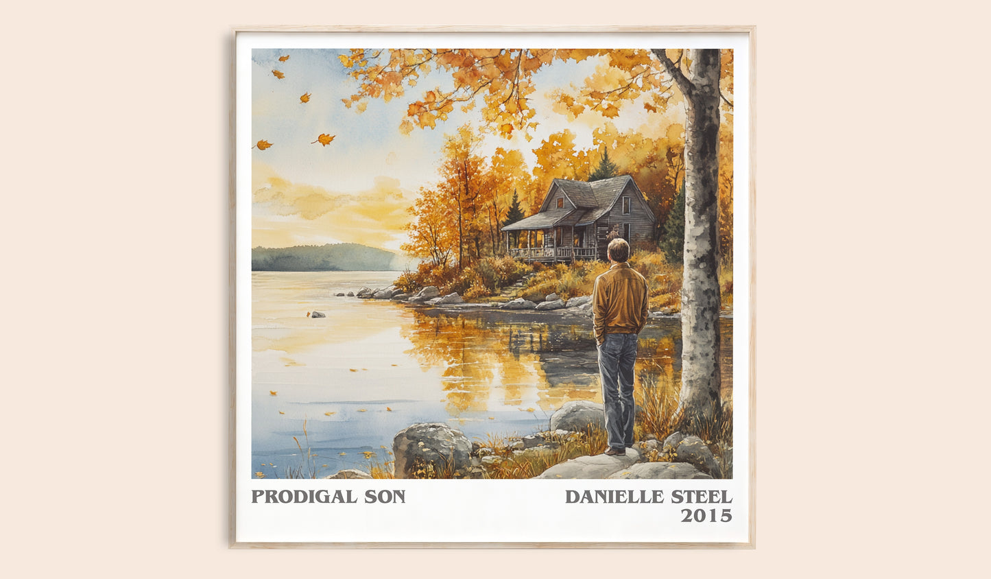 Prodigal Son literary book poster by Danielle Steel – framed literary art print