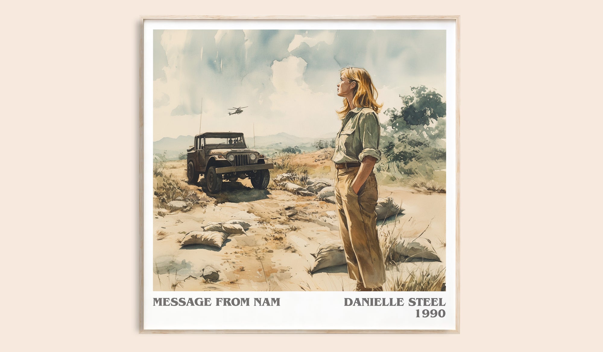 Message From Nam by Danielle Steel | Square Bookish Poster | Inspired Fan Art Print | Free Delivery